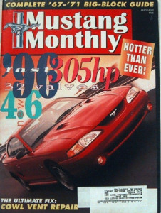 MUSTANG MONTHLY 1995 SEPT - DECH, OLYMPIC SPRINT